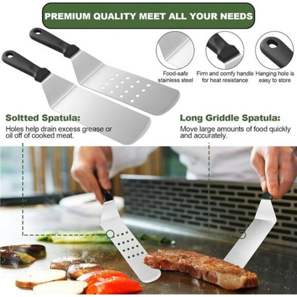 Griddle Accessories Set 35PC Spatula Grill Tools Kit for Blackstone Camp Chef - Picture 3 of 8
